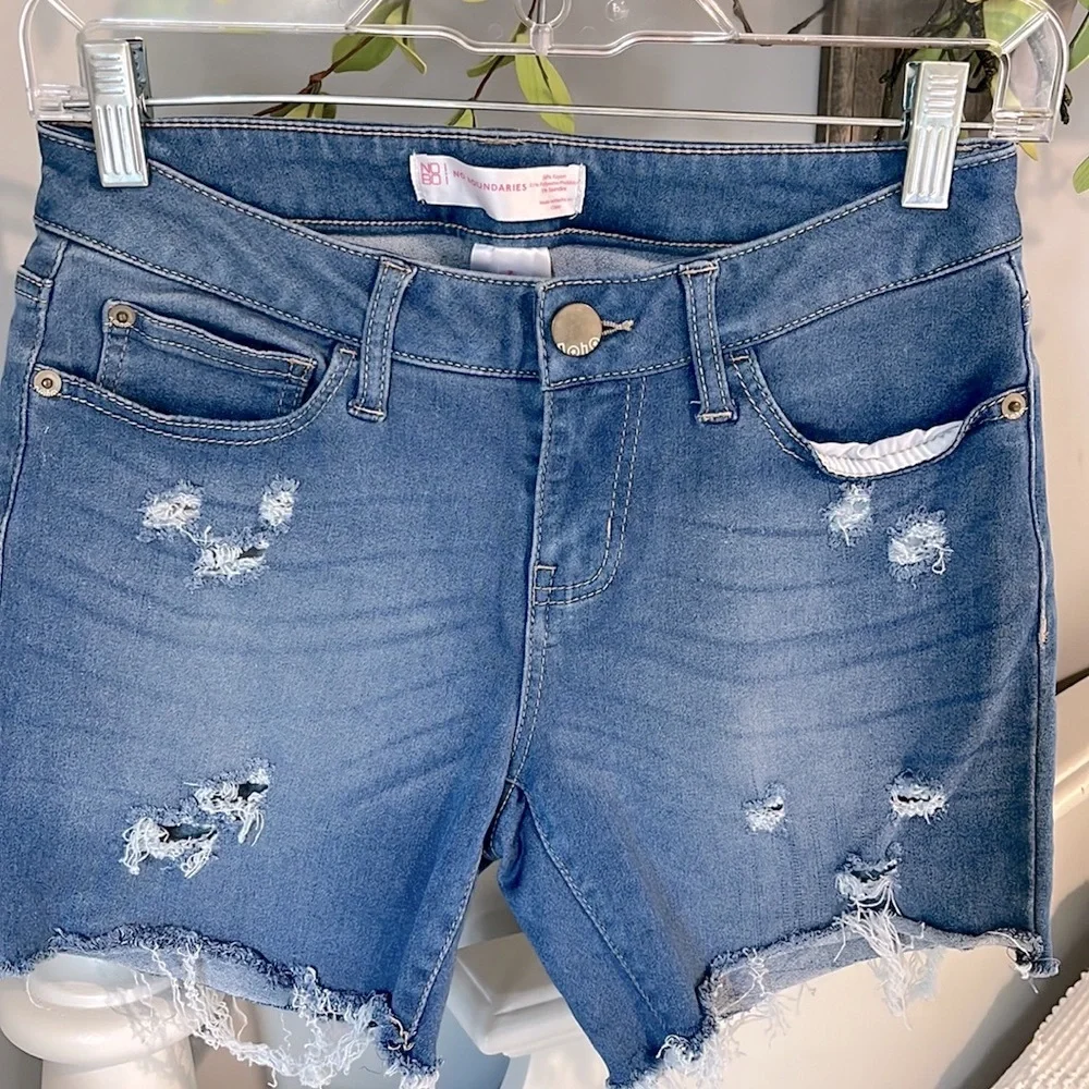 Soft Denim Jean Shorts Cutoffs Stretchy Womens 7